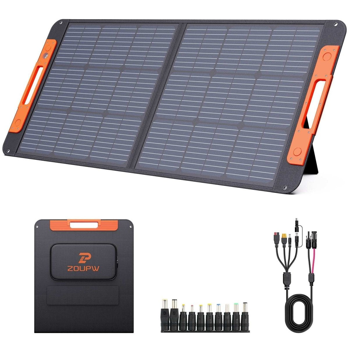100 watt Foldable Solar Panel with solar angle guide - zoupw