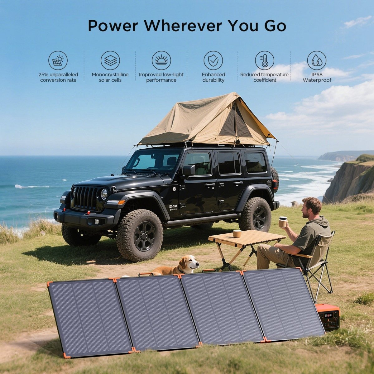 300W Foldable Solar Panel N - Type 16BB - zoupw