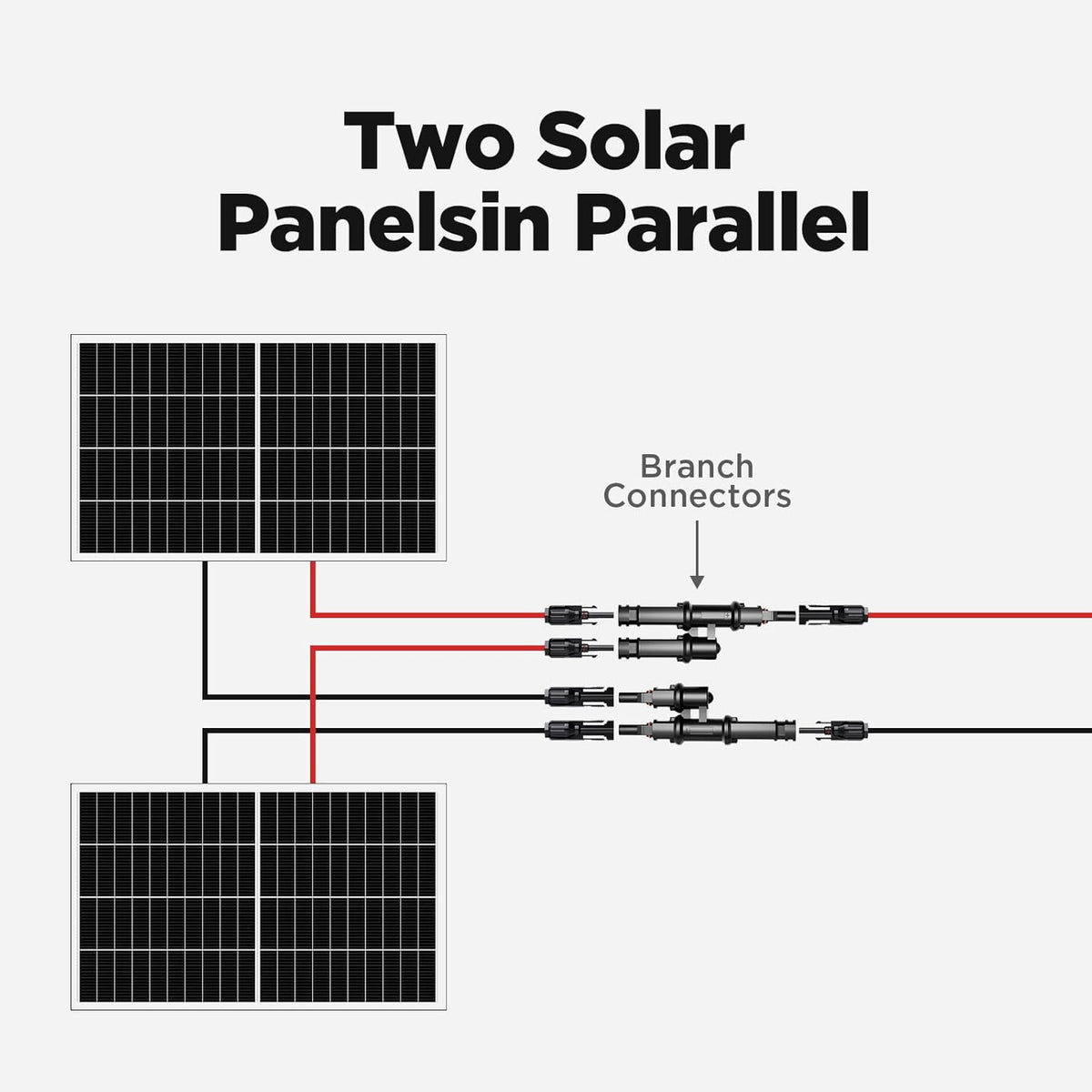 Solar Branch Connectors 2 to 1 Solar Connector(1 Pair) - zoupw