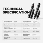 Solar Branch Connectors 2 to 1 Solar Connector(1 Pair) - zoupw