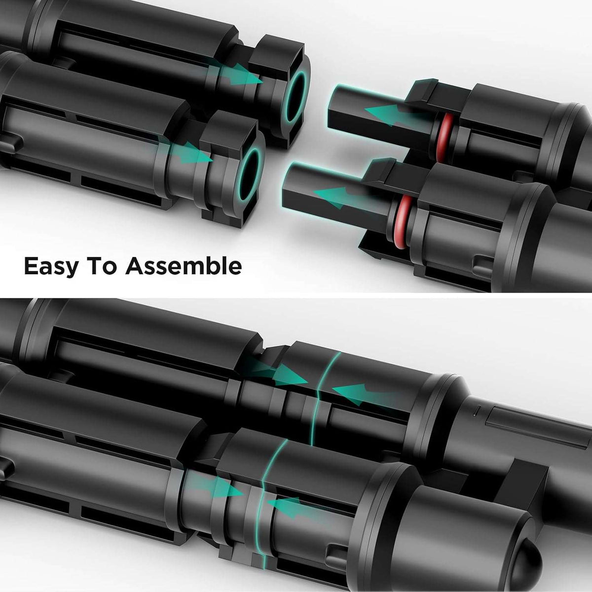 Solar Branch Connectors 2 to 1 Solar Connector(1 Pair) - zoupw