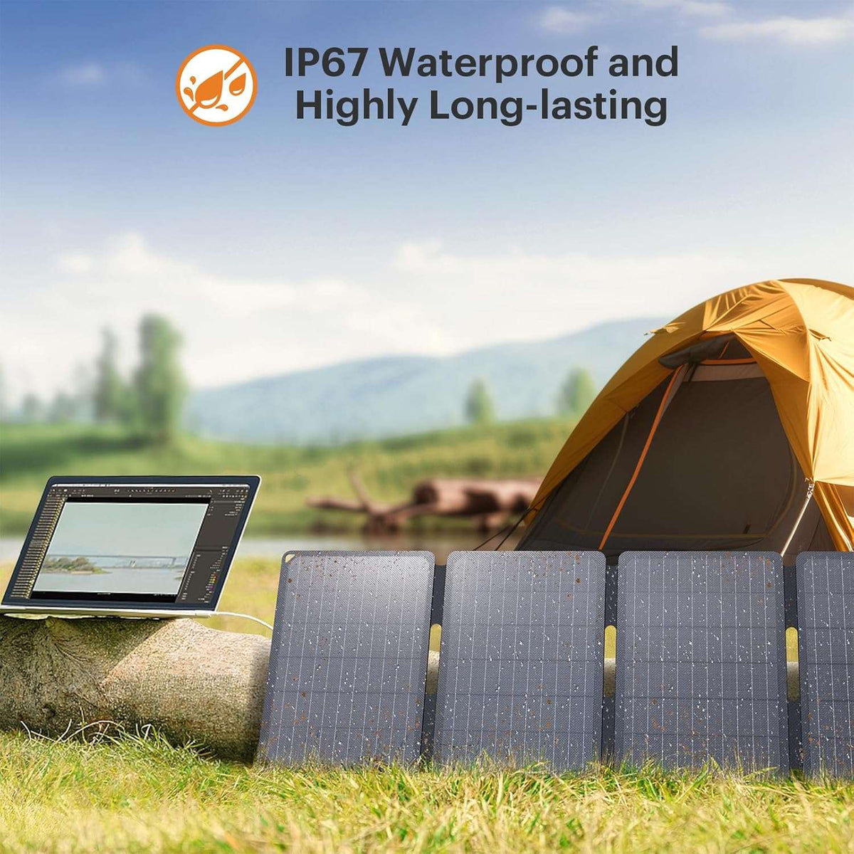 40W Portable Solar Panel(With DC Output) - zoupw