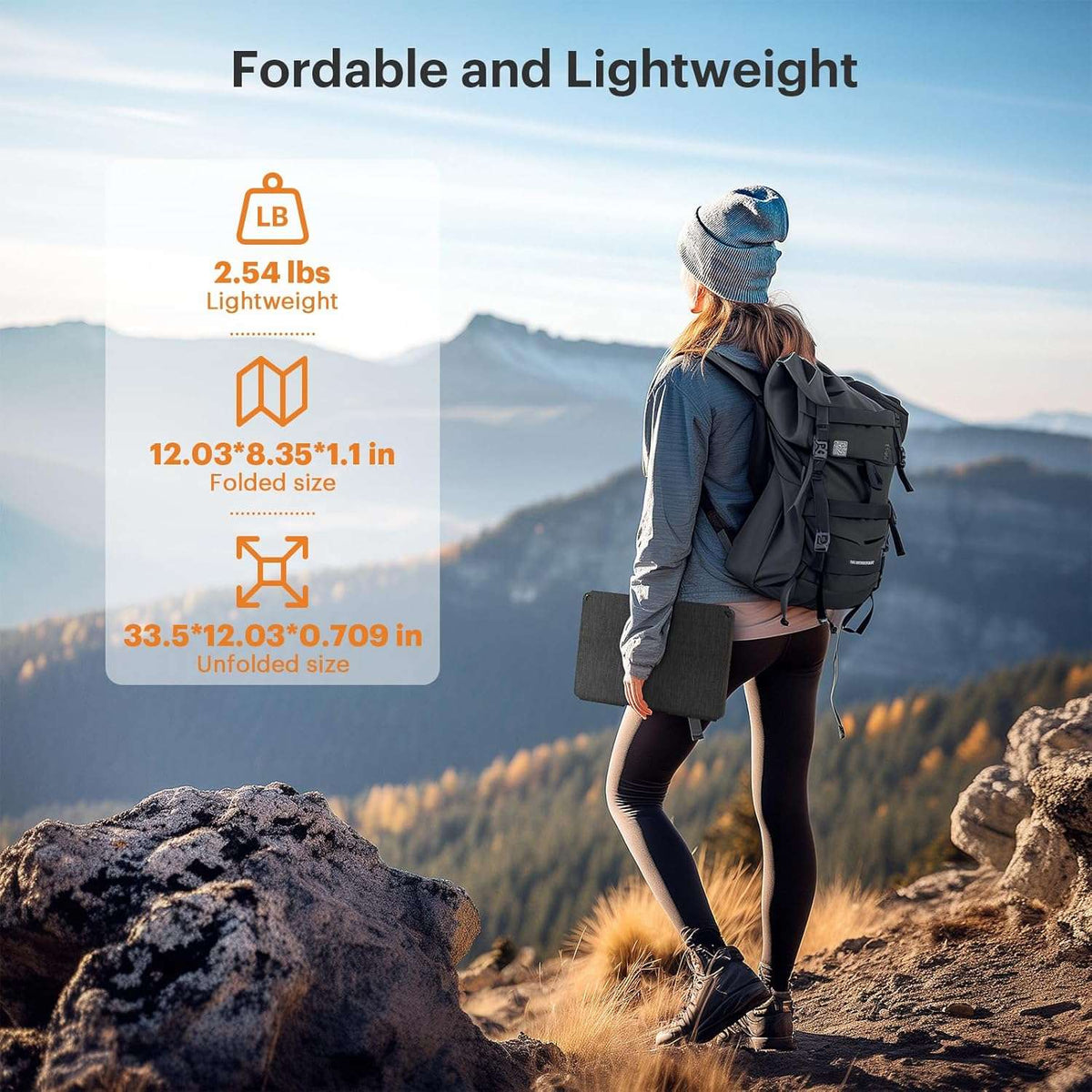 40W Portable Solar Panel(With DC Output) - zoupw