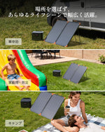 Versatile 75W portable solar panel used for van life, home emergency standby, and outdoor camping picnics.