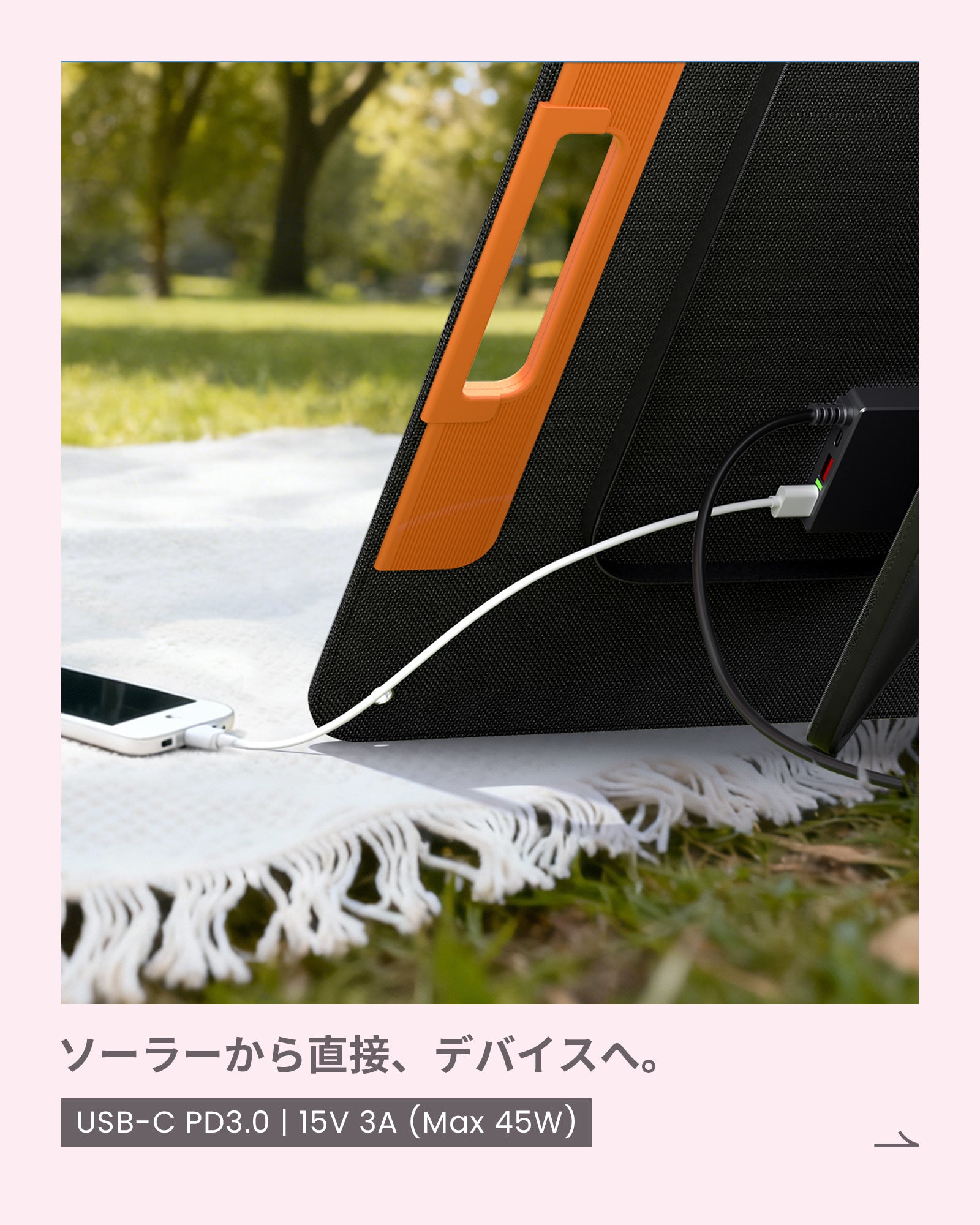 ZOUPW 110W 折りたたみ式ソーラーパネル | N型 16BB