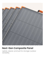 Close-up view of ZOUPW next-gen composite solar panel texture.