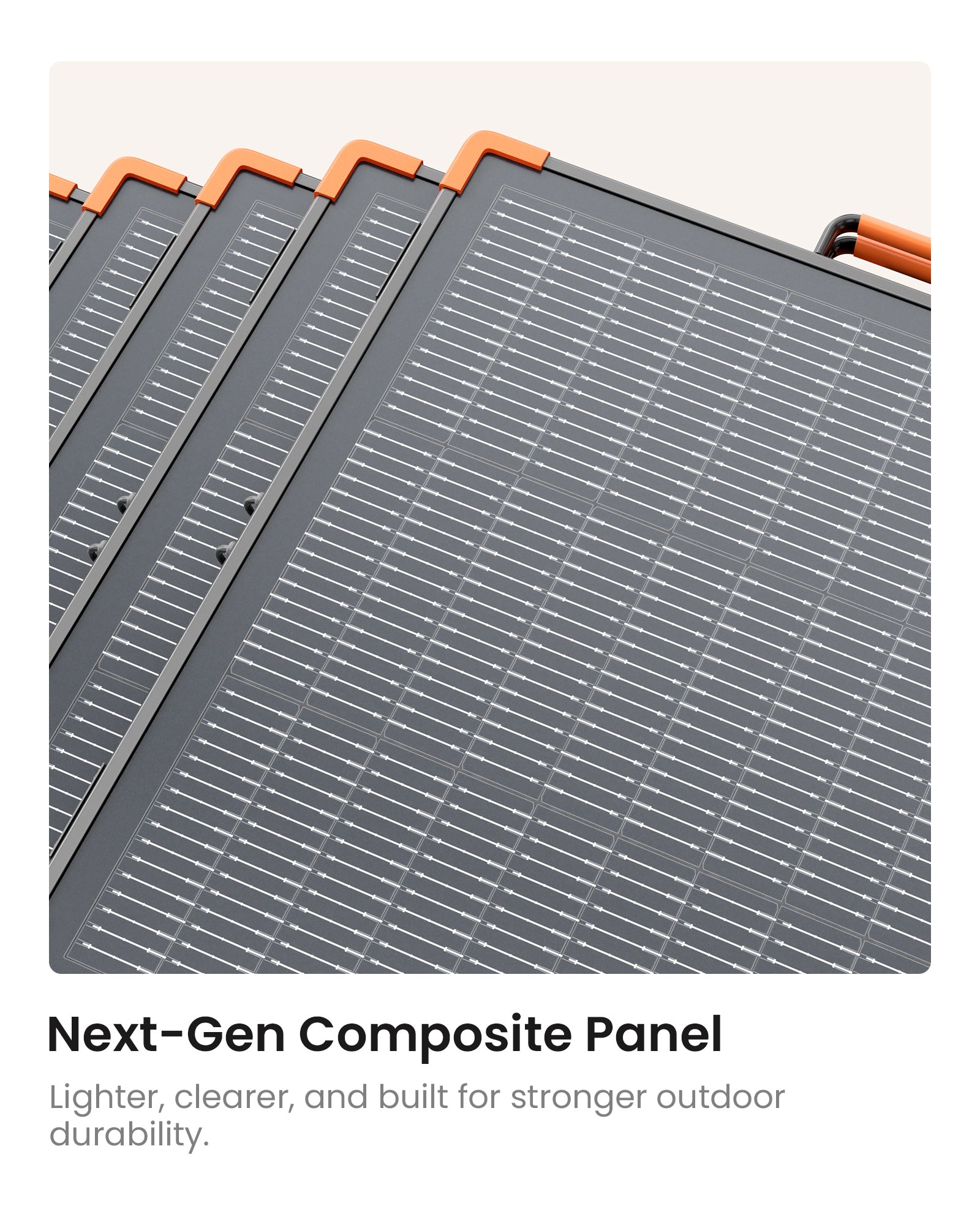 Close-up view of ZOUPW next-gen composite solar panel texture.