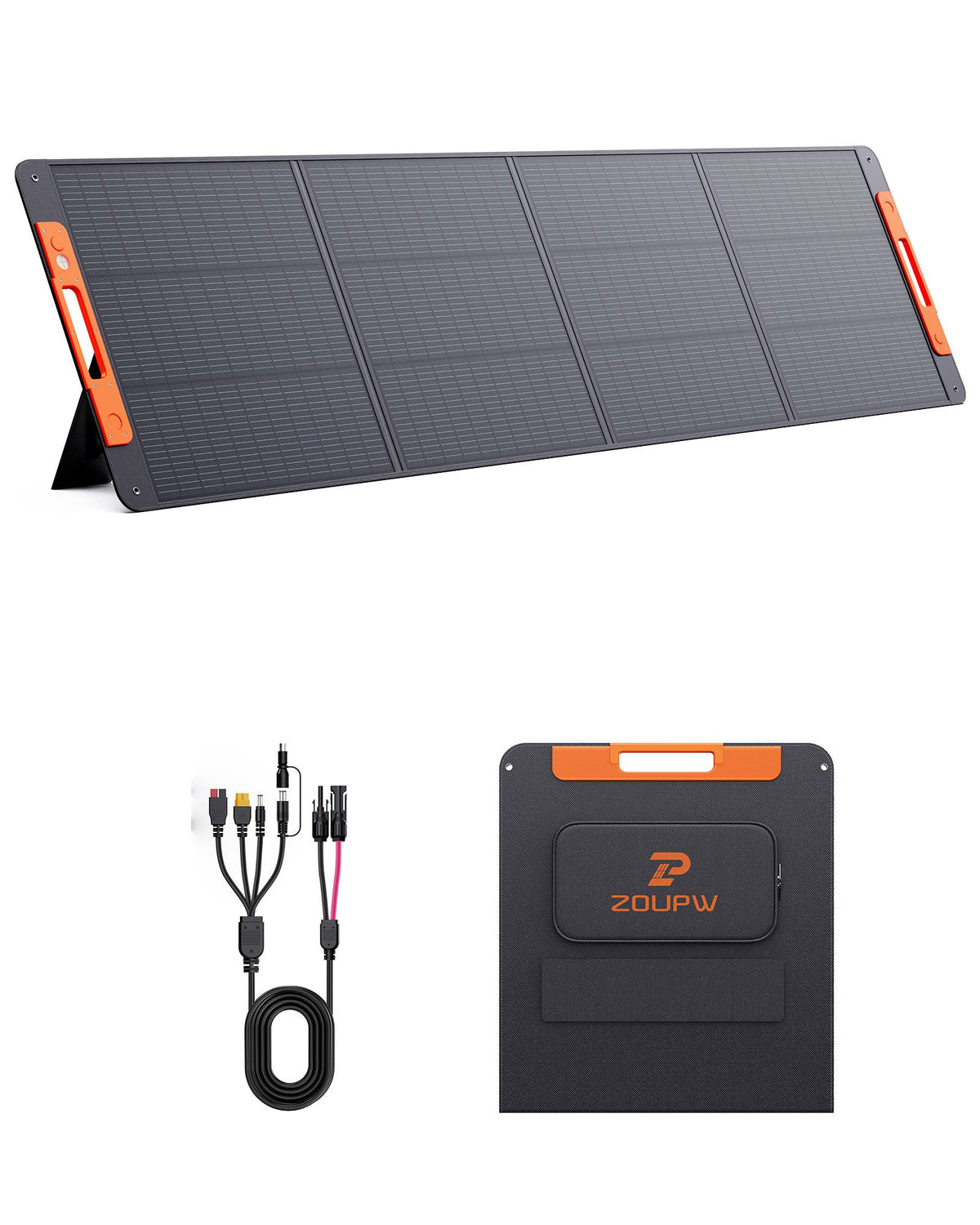 ZOUPW 220W 折りたたみ式ソーラーパネル | N型 16BB