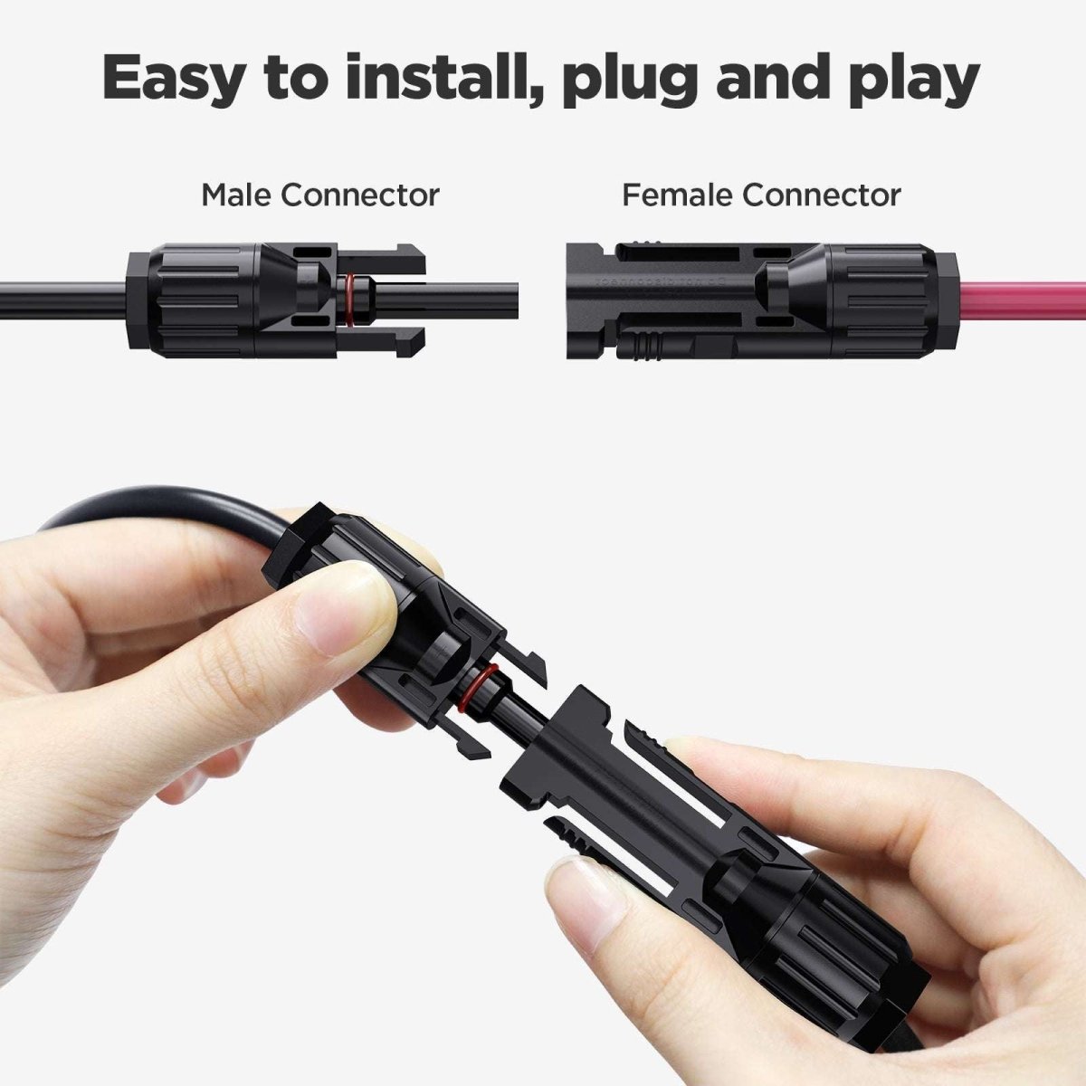 Electric Wires and Cables Solar Extension Cable 12AWG 13FT - zoupw