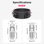 Electric Wires and Cables Solar Extension Cable 12AWG 13FT - zoupw