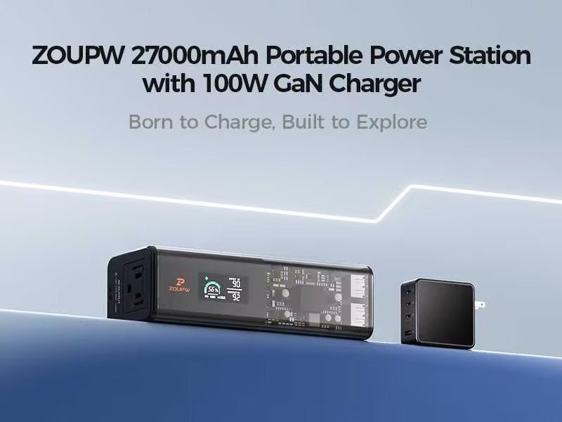 ZOUPW Portable Power Kit: 27,000mAh, 160W Output + 100W GaN Charger - zoupw